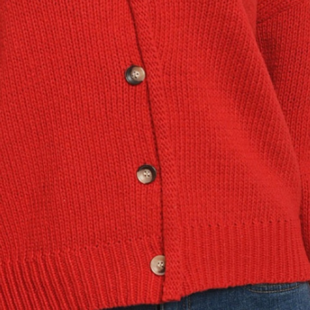 NWT Bold Timeless Red Cozy Long Sleeve Sweater - Picture 3 of 6